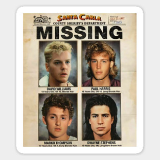 The Lost Boys Missing Flyer Sticker