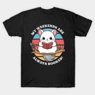 Kawaii Chinchilla Book Reader Funny Gift T-Shirt