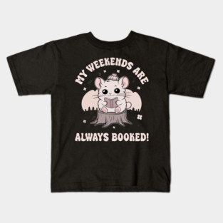 Kawaii Chinchilla Book Reader Funny Gift Kids T-Shirt