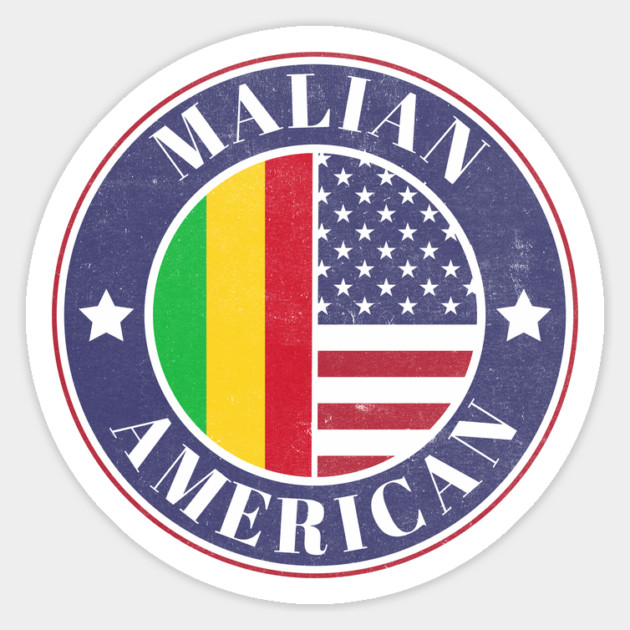 Proud Malian-American Badge - Mali Flag Magnet by Yesteeyear
