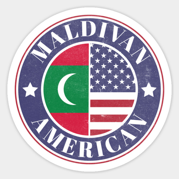 Proud Maldivan-American Badge - Maldives Flag Magnet by Yesteeyear