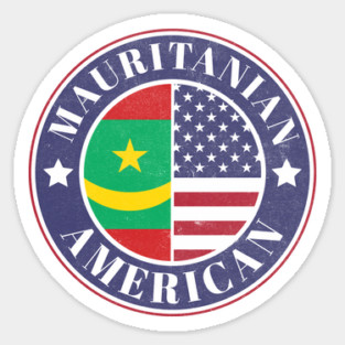 Proud Mauritanian-American Badge - Mauritania Flag Magnet