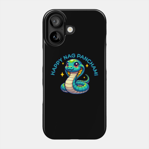 Cute Naga Panchami Blue Cobra Phone Case by HolidayBug