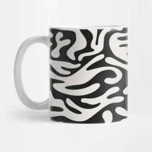 Black and Ivory Doodles / Minimal Pattern Mug