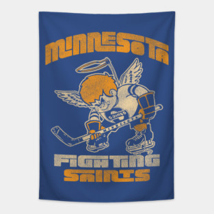 Minnesota Fighting Saints Hockey Team Worn Tapestry