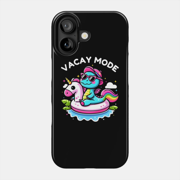 Sunny Day Unicorn Pool Party Phone Case by MakerMind8.2