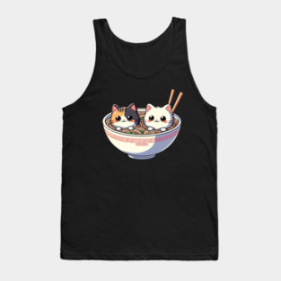 Ramen And Cats Tank Top