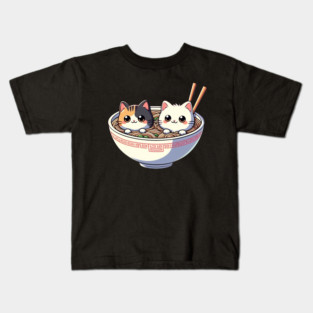 Ramen And Cats Kids T-Shirt