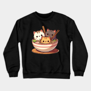 Ramen And Cats Crewneck Sweatshirt