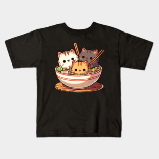 Ramen And Cats Kids T-Shirt
