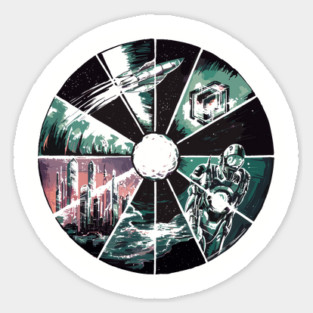 Futuristic Collage Magnet