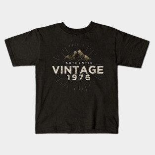 Authentic Vintage 1976 Birthday Design Kids T-Shirt