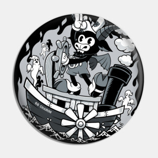 Vintage Cartoon Baphomet - Steamboat Baphy - Occult - Satanic Symphony Pin