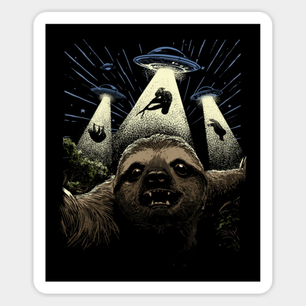 Sloth Abduction Magnet by GoshWow®