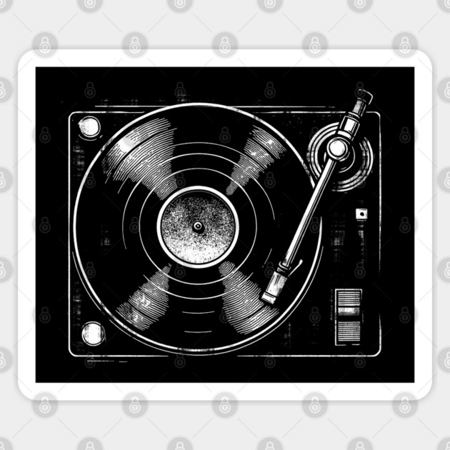 Retro Turntable Sticker by GoshWow®