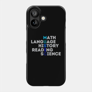 'Music' Math Language History Reading Science Phone Case