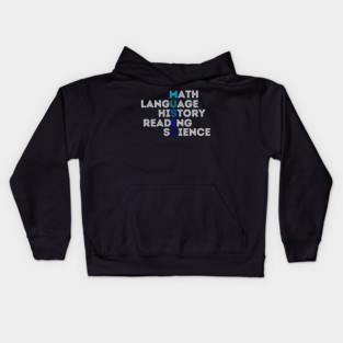 'Music' Math Language History Reading Science Kids Hoodie