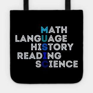 'Music' Math Language History Reading Science Tote