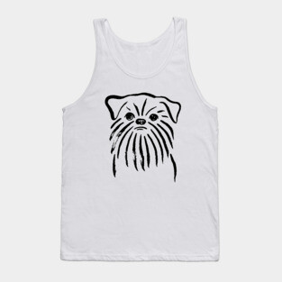 Brussels Griffon (Black and White) Tank Top