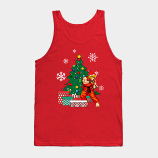 Ken Masters Around The Christmas Tree Street Fighter Tank Top