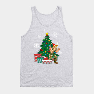 Guile Around The Christmas Tree Street Fighter Tank Top
