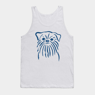 Brussels Griffon (Beige and Blue) Tank Top