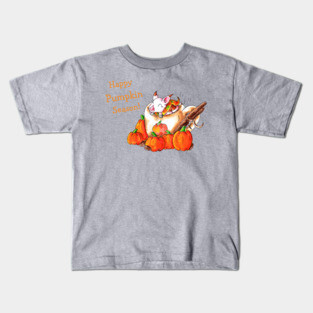 Pumpkin Spice Piggy (With Text) Kids T-Shirt