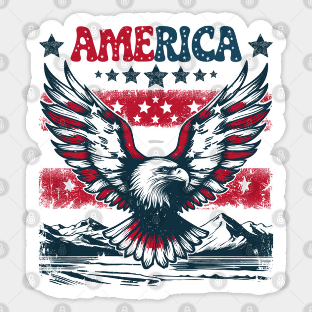 Eagle American Patriotic Sticker by JessArty