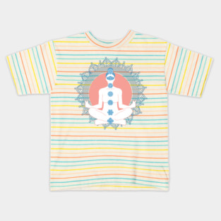 Meditation pose spiritual Kids T-Shirt