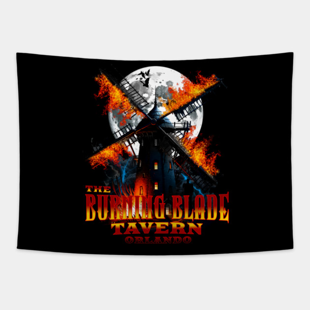The Burning Blade Orlando Florida Horror Bar- It's going to be EPIC! Tapestry by Joaddo