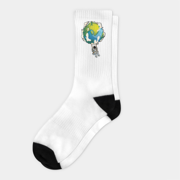 Astronaut hanging on earth Socks by Urbanprint
