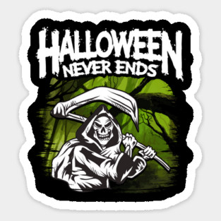 Death Riper holding a Scythe Spooky Halloween Never Ends Magnet