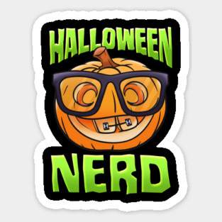 Halloween Nerd Funny Jack O-Lantern with Eyeglasses Magnet