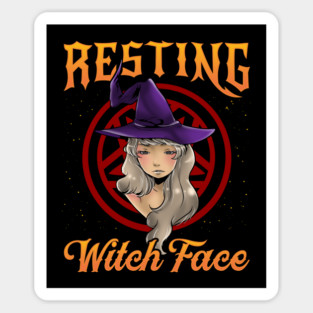 Resting Witch Face / ANIME Witch Girl Character Gift Sticker