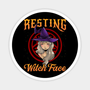 Resting Witch Face / ANIME Witch Girl Character Gift Magnet