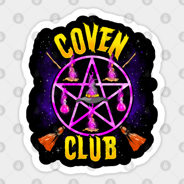 Coven Club for Witches Witchcraft Occult Pentagram Halloween Sticker by creative