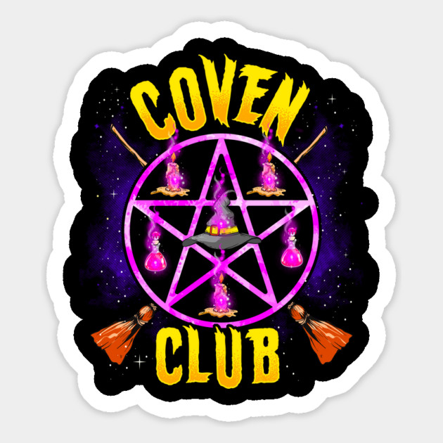 Coven Club for Witches Witchcraft Occult Pentagram Halloween Magnet by creative