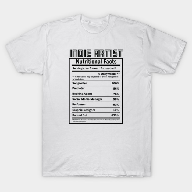 Indie Musicians - facts T-Shirt by New Artist Spotlight