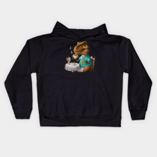 Tea Time T-Rex Kids Hoodie