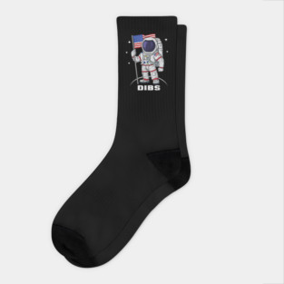 4th Of July Astronaut USA American Flag Socks