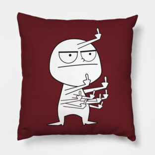 Middle Finger Maniac Pillow