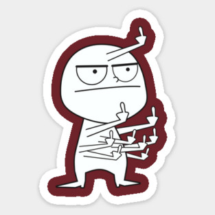Middle Finger Maniac Sticker
