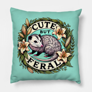 Cute but Feral Possum Pillow