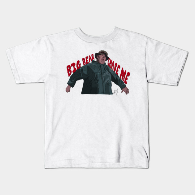 Great Outdoors: Big Bear Chase Me Kids T-Shirt by 51Deesigns