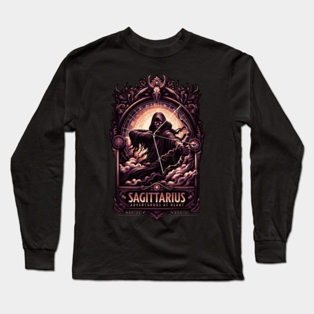 Dark Fantasy Sagittarius Long Sleeve T-Shirt by HolidayBug