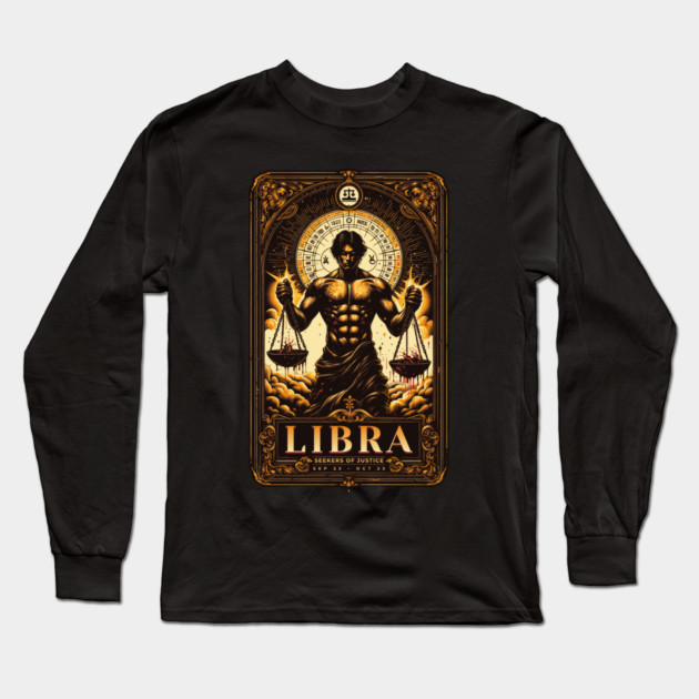 Dark Fantasy Libra Long Sleeve T-Shirt by HolidayBug