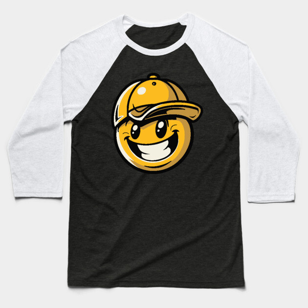Hip-Hop Smiley Baseball T-Shirt by UrbanLifeApparel