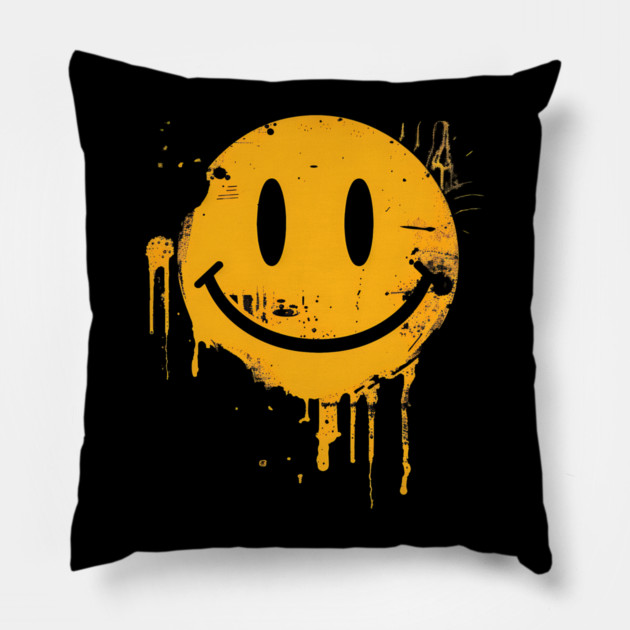 Graffiti Smiley Pillow by UrbanLifeApparel