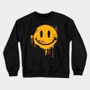Graffiti Smiley Crewneck Sweatshirt