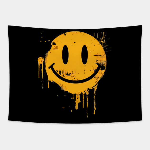 Graffiti Smiley Tapestry by UrbanLifeApparel